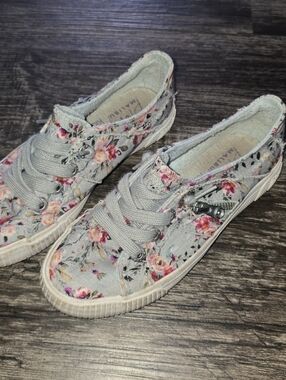 Blowfish Malibu Floral Lace-Up Kids Sneakers - Sz 4